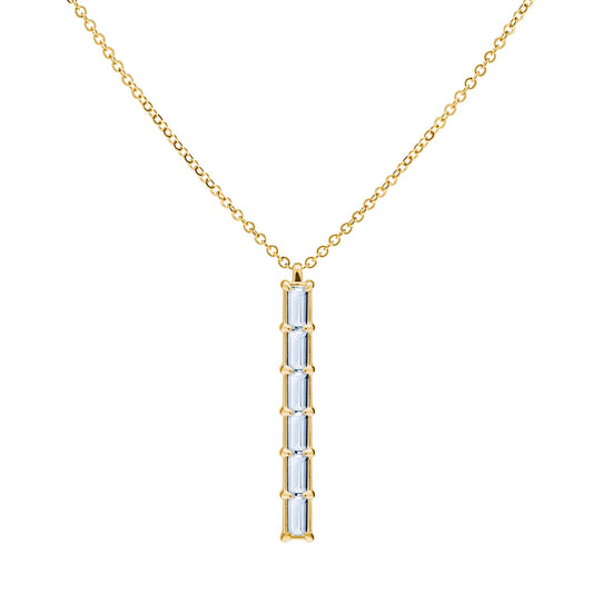 Providence 6 Aquamarine Pendant in 14k Gold (March)