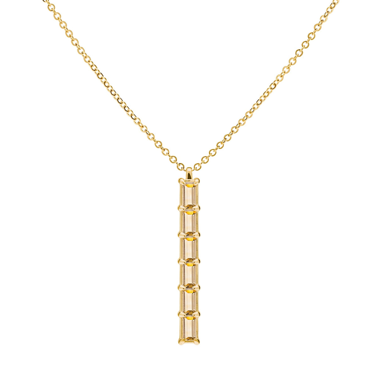 Providence 6 Citrine Pendant in 14k Gold (November)