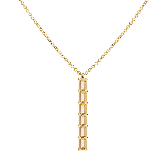 Providence 6 Citrine Pendant in 14k Gold (November)
