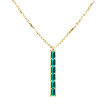 Providence 6 Emerald Pendant in 14k Gold (May)