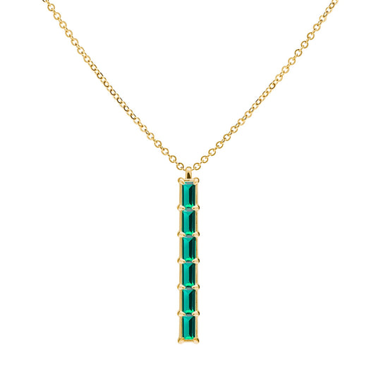Providence 6 Emerald Pendant in 14k Gold (May)