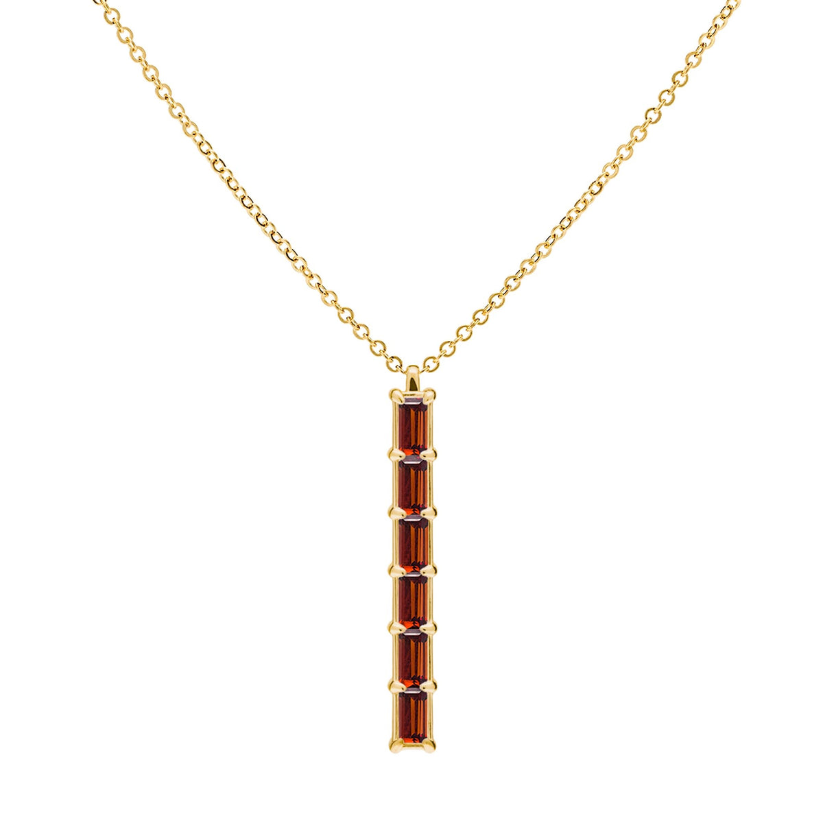 Providence 6 Garnet Pendant in 14k Gold (January)
