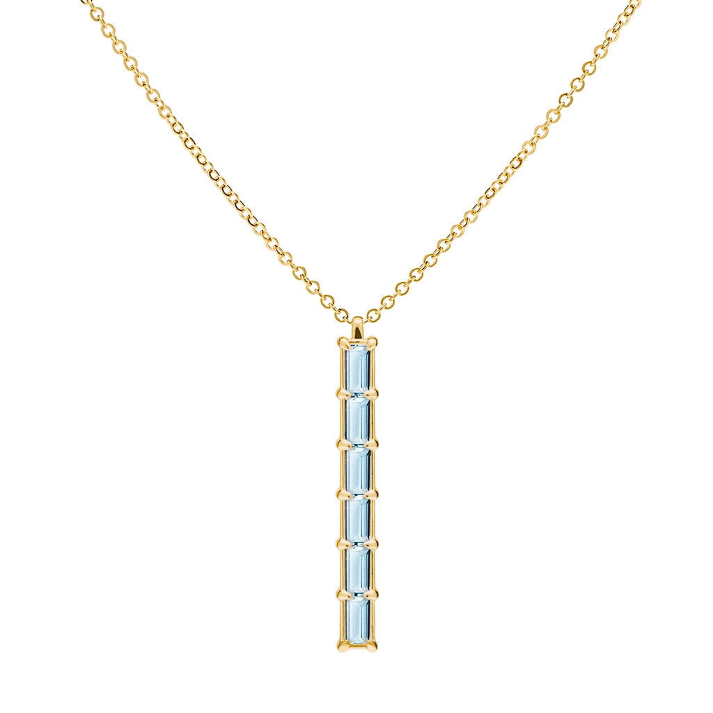 Providence 6 Nantucket Blue Topaz Pendant in 14k Gold (December)