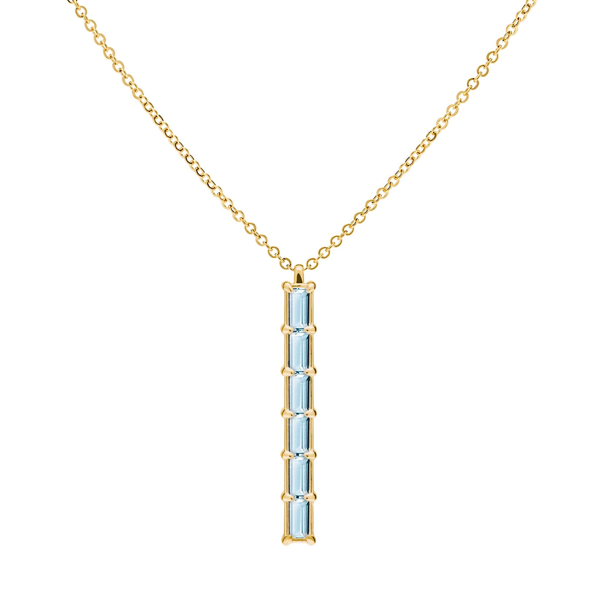 Providence 6 Nantucket Blue Topaz Pendant in 14k Gold (December)