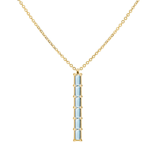 Providence 6 Nantucket Blue Topaz Pendant in 14k Gold (December)