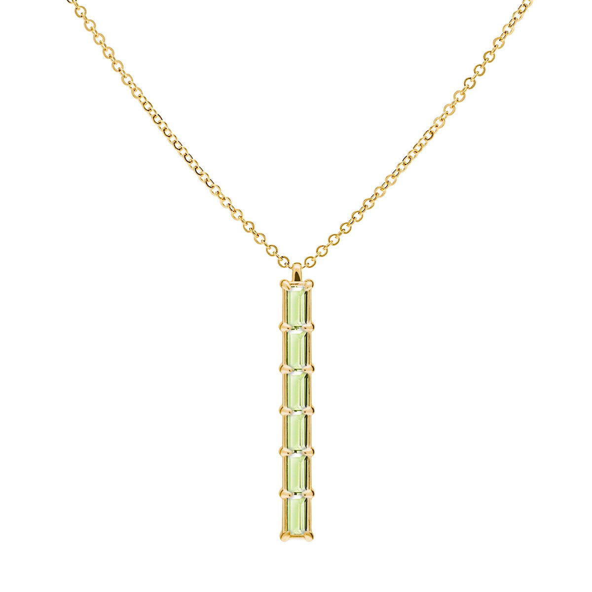 Providence 6 Peridot Pendant in 14k Gold (August)