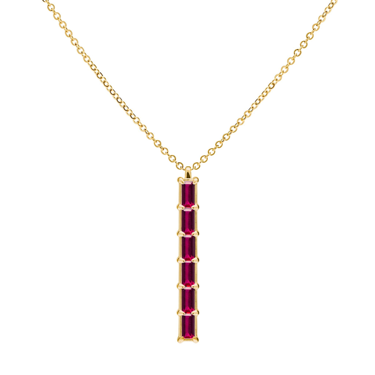 Providence 6 Ruby Pendant in 14k Gold (July)