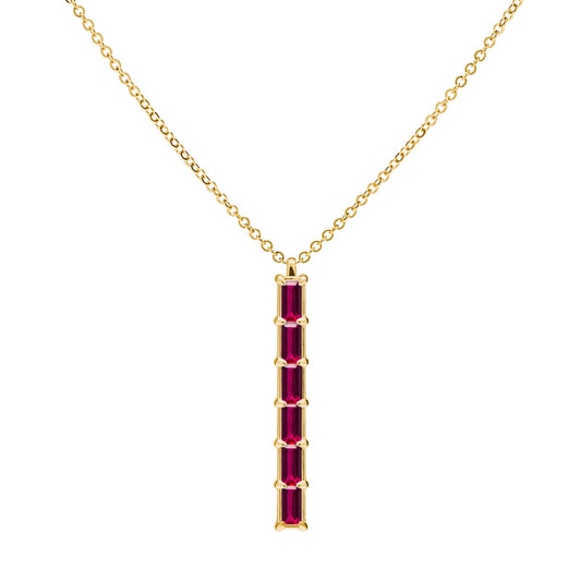 Providence 6 Ruby Pendant in 14k Gold (July)