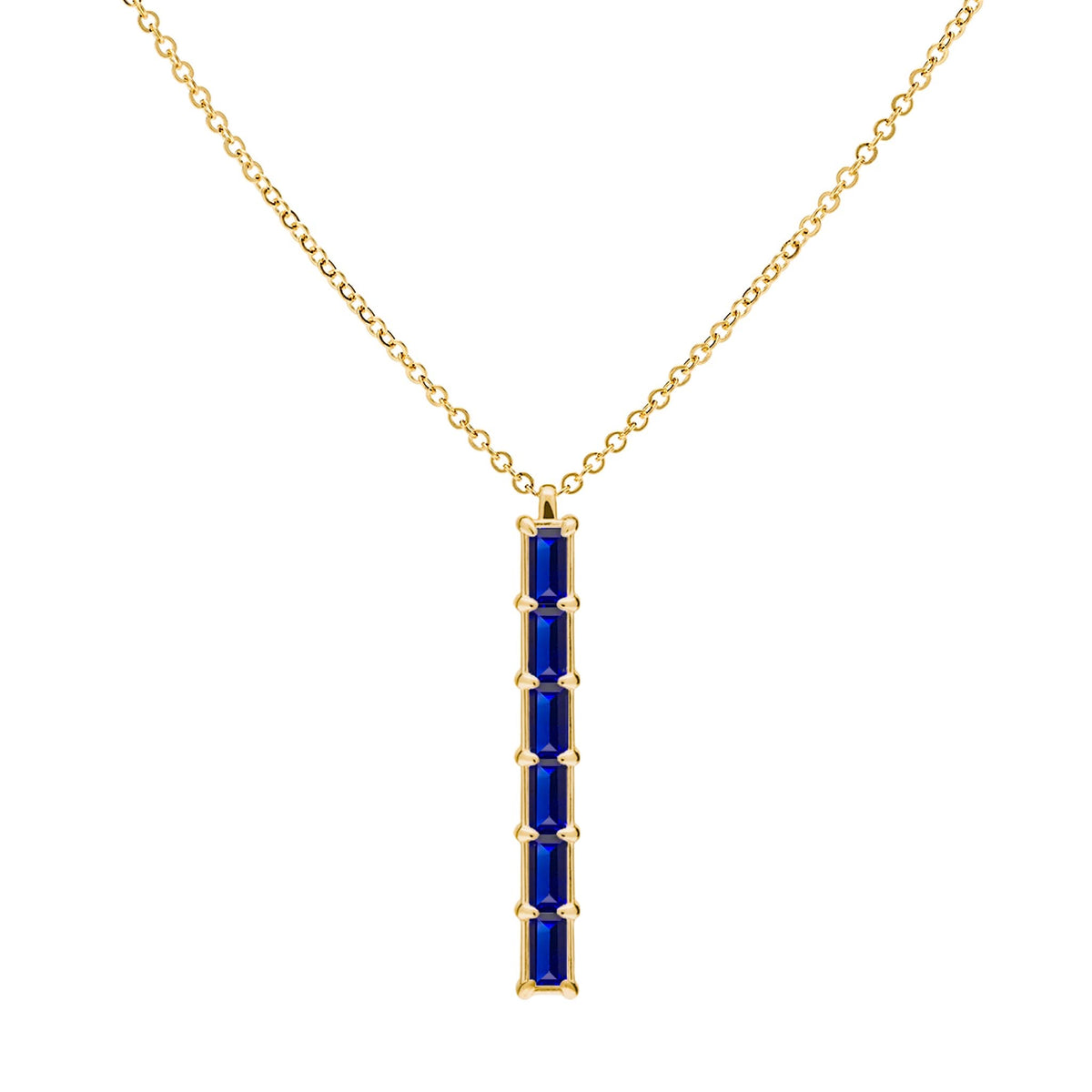 Providence 6 Sapphire Pendant in 14k Gold (September)