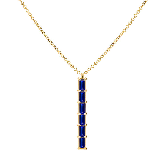 Providence 6 Sapphire Pendant in 14k Gold (September)