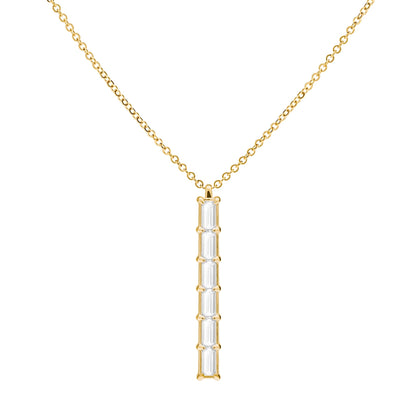 Providence 6 White Topaz Pendant in 14k Gold (April)