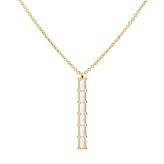 Providence 6 White Topaz Pendant in 14k Gold (April)