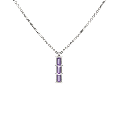 Providence 3 Amethyst Pendant in 14k Gold (February)