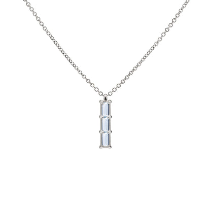 Providence 3 Aquamarine Pendant in 14k Gold (March)