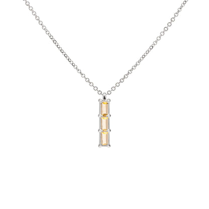Providence 3 Citrine Pendant in 14k Gold (November)