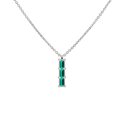 Providence 3 Emerald Pendant in 14k Gold (May)