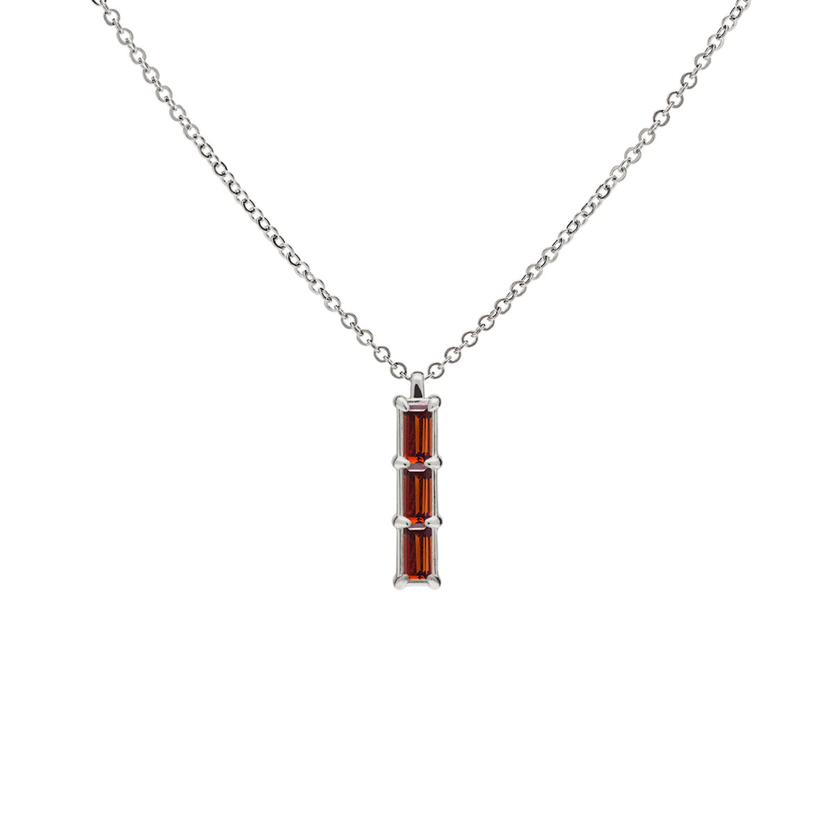 Providence 3 Garnet Pendant in 14k Gold (January)