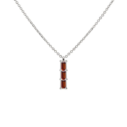 Providence 3 Garnet Pendant in 14k Gold (January)