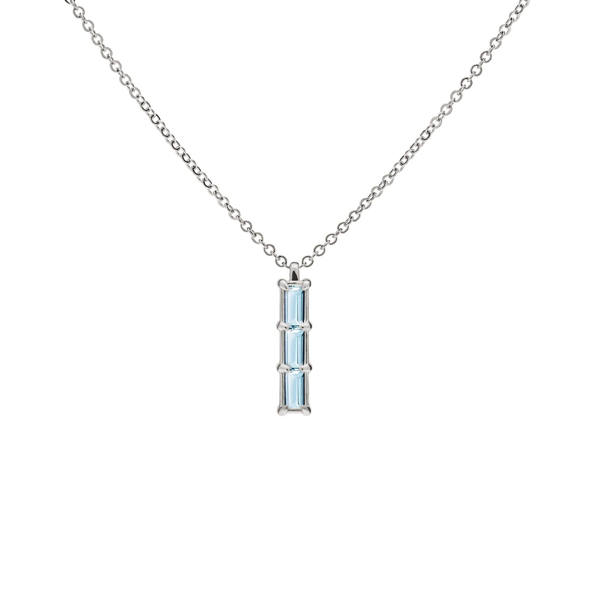 Providence 3 Nantucket Blue Topaz Pendant in 14k Gold (December)