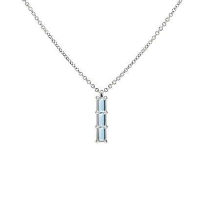 Providence 3 Nantucket Blue Topaz Pendant in 14k Gold (December)