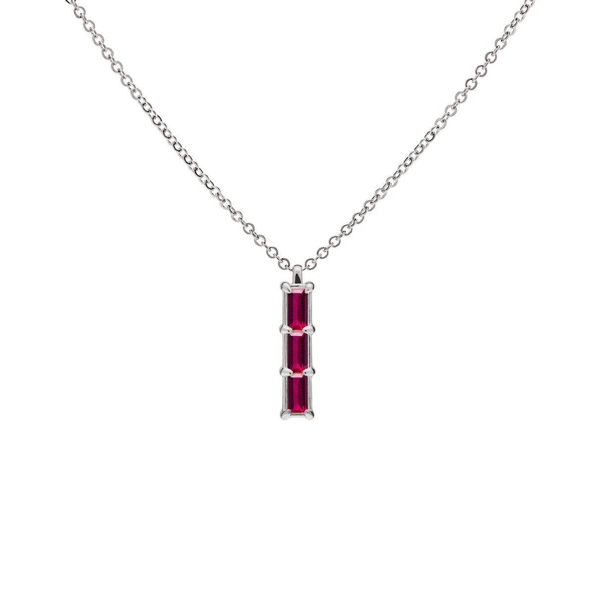 Providence 3 Ruby Pendant in 14k Gold (July)