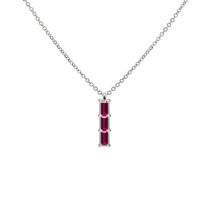 Providence 3 Ruby Pendant in 14k Gold (July)