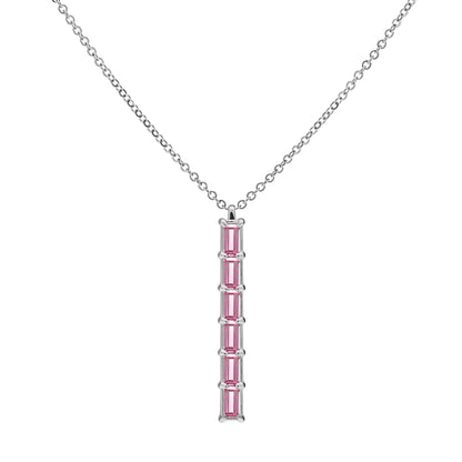 Providence 6 Pink Sapphire Pendant in 14k Gold (October)