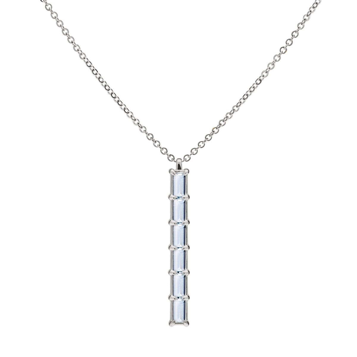 Providence 6 Aquamarine Pendant in 14k Gold (March)