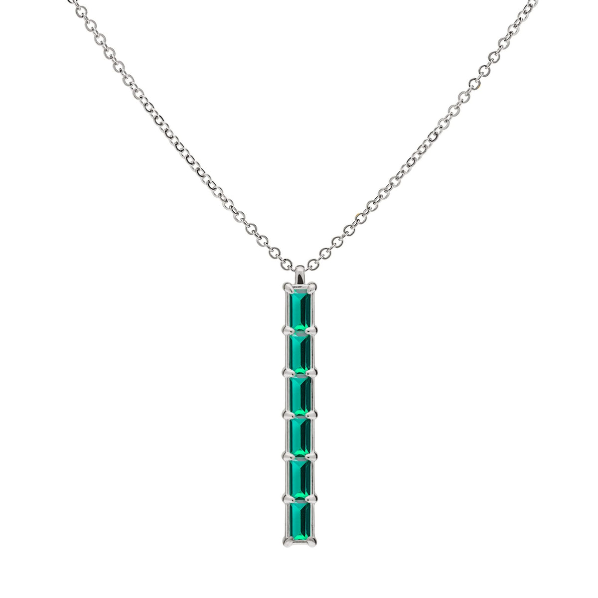 Providence 6 Emerald Pendant in 14k Gold (May)