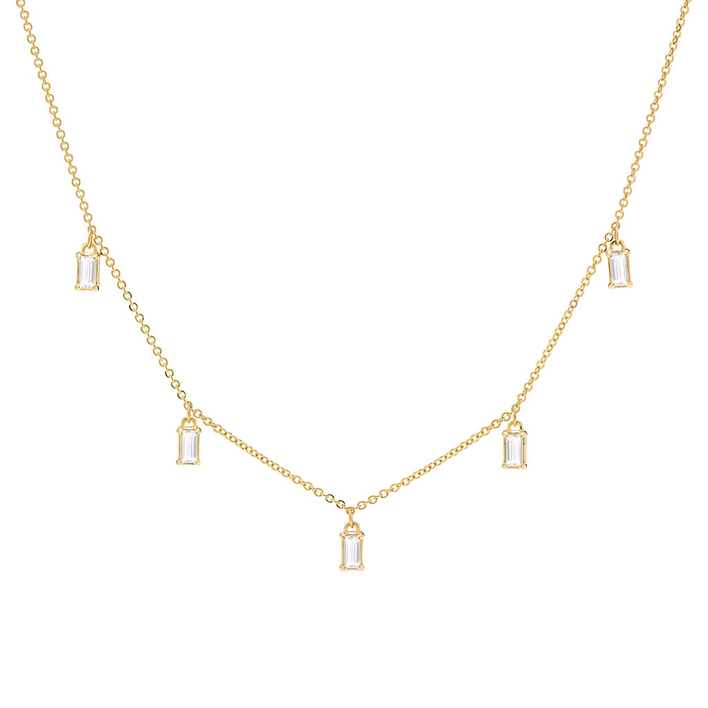 Providence 5 Birthstone Drop Necklace in 14k Gold