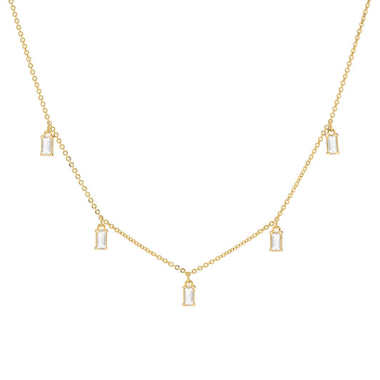 Providence 5 Birthstone Drop Necklace in 14k Gold