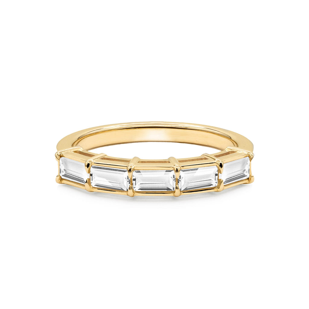 Providence White Topaz Ring in 14k Gold (April)