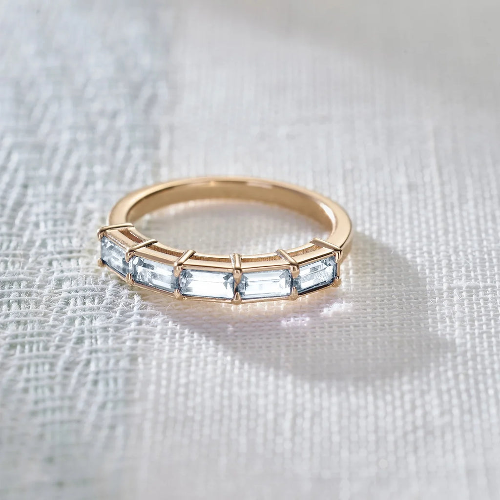 Providence Aquamarine Ring in 14k Gold (March)