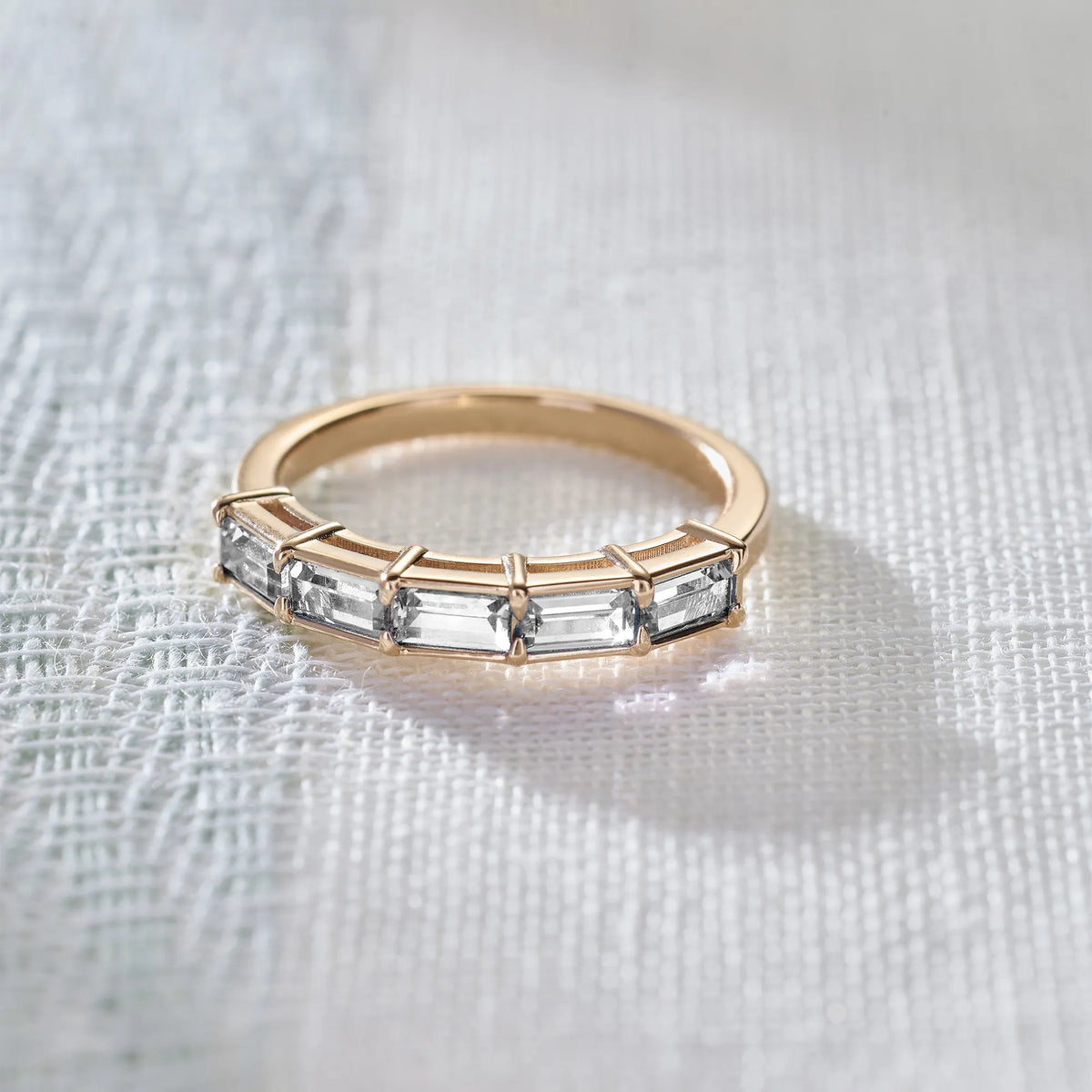 Providence White Topaz Ring in 14k Gold (April)