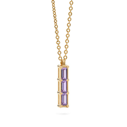 Providence 3 Amethyst Pendant in 14k Gold (February)