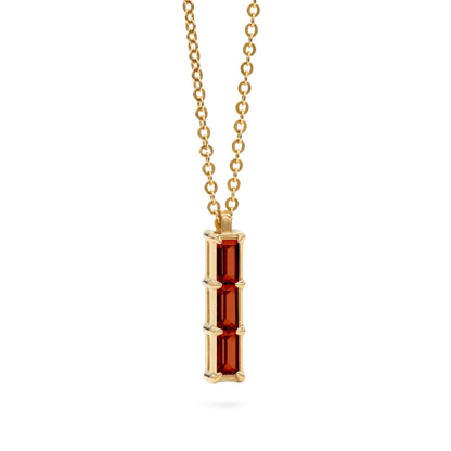 Providence 3 Garnet Pendant in 14k Gold (January)