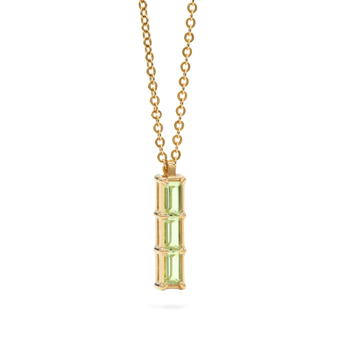 Providence 3 Peridot Pendant in 14k Gold (August)