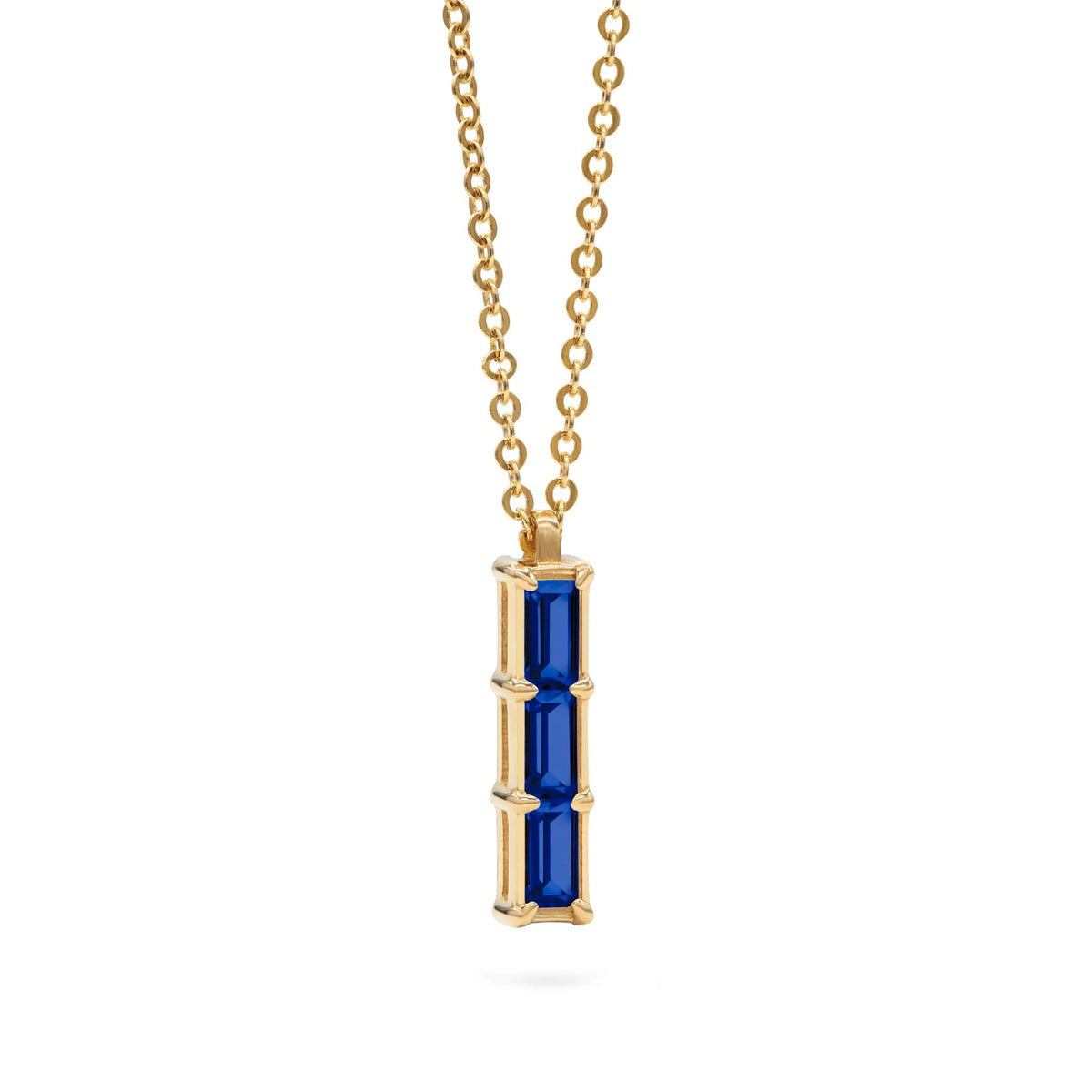 Providence 3 Sapphire Pendant in 14k Gold (September)