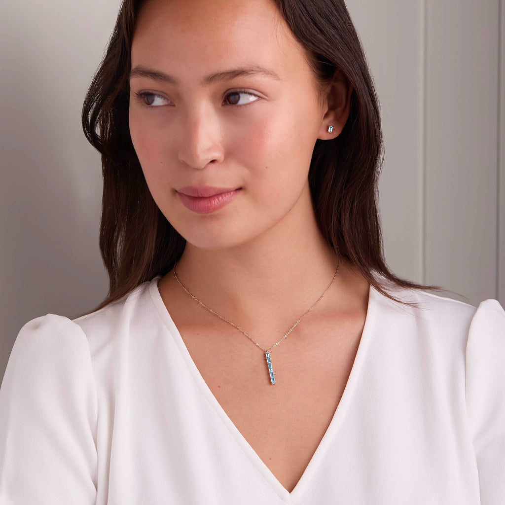 Providence 6 Nantucket Blue Topaz Pendant in 14k Gold (December)