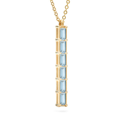 Providence 6 Nantucket Blue Topaz Pendant in 14k Gold (December)