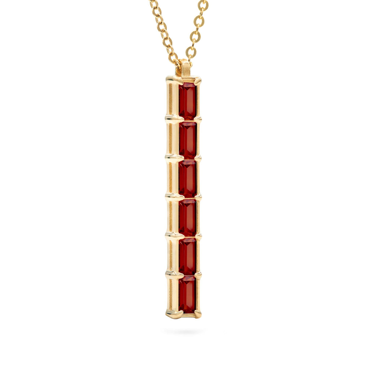 Providence 6 Garnet Pendant in 14k Gold (January)