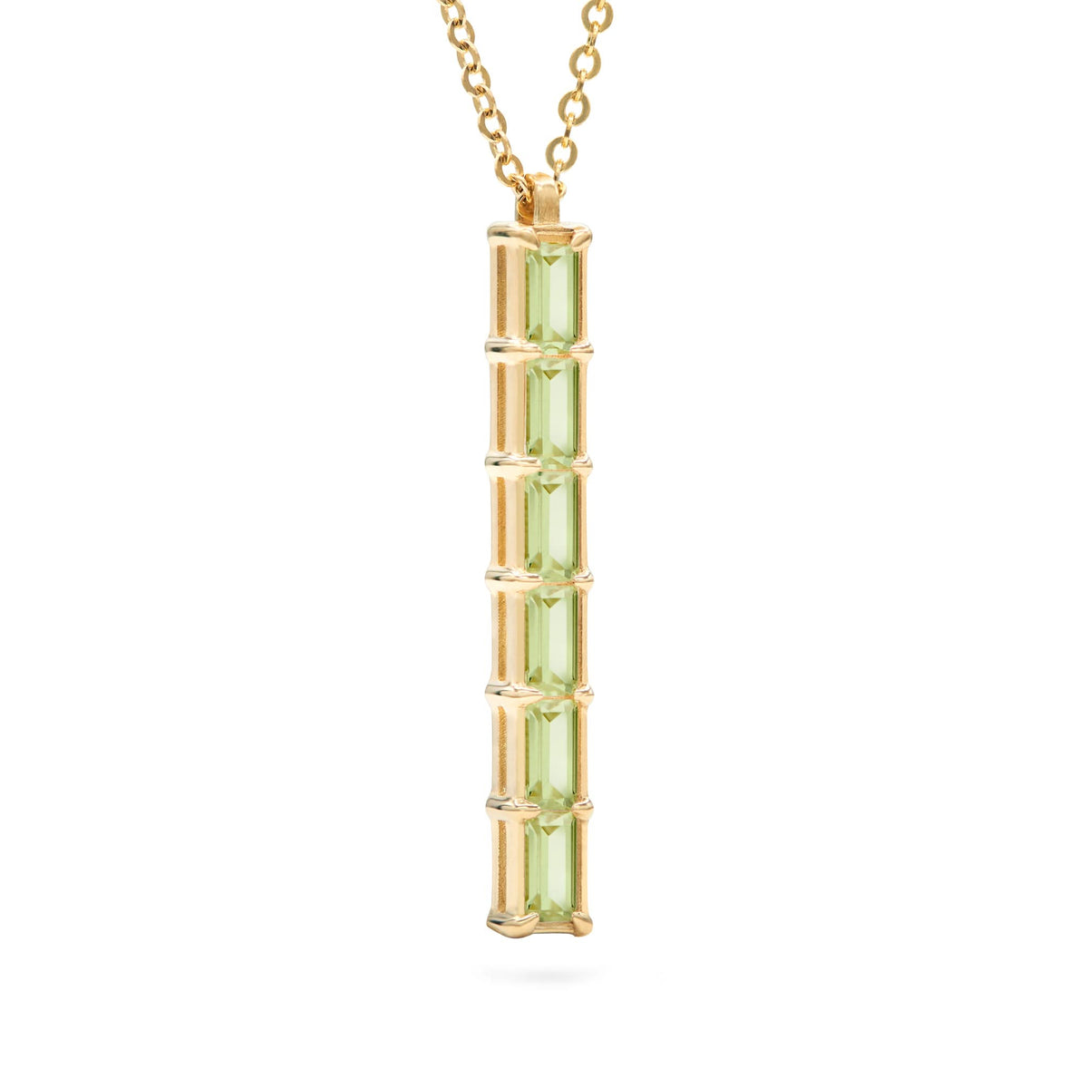 Providence 6 Peridot Pendant in 14k Gold (August)