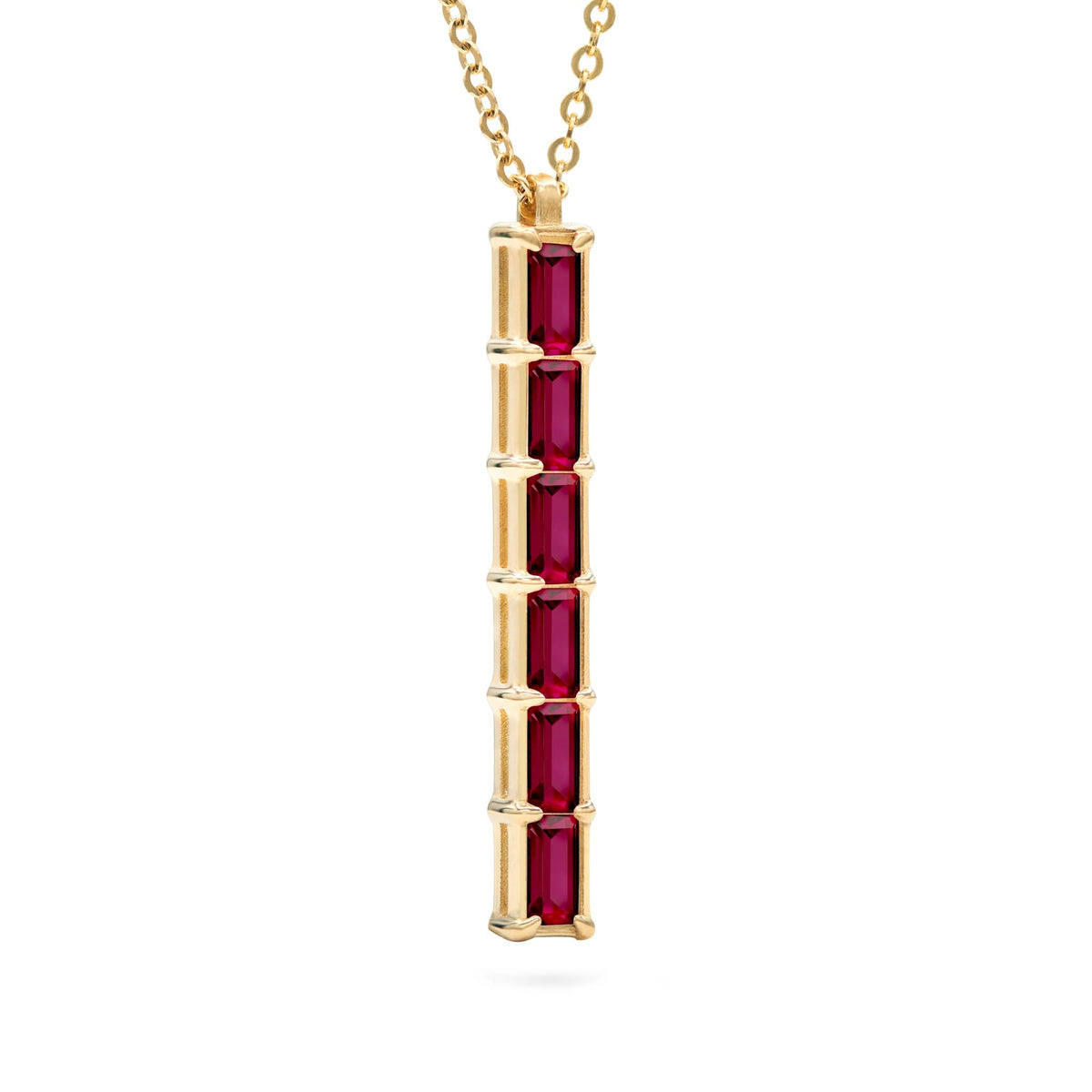 Providence 6 Ruby Pendant in 14k Gold (July)