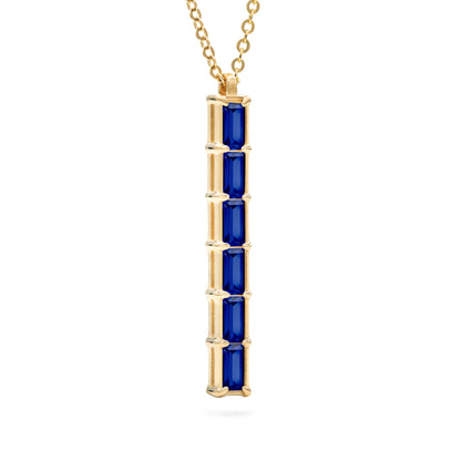 Providence 6 Sapphire Pendant in 14k Gold (September)