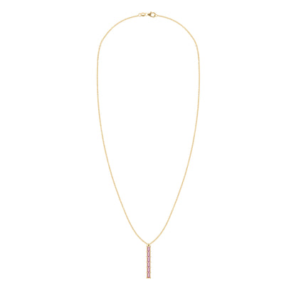 Providence 6 Pink Sapphire Pendant in 14k Gold (October)