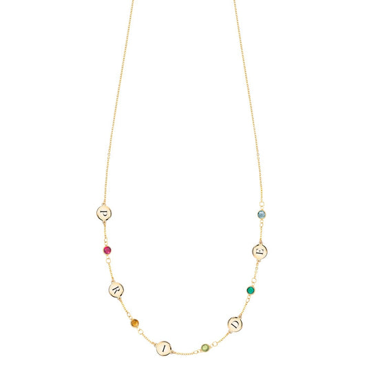 Rainbow Pride Necklace in 14k Gold