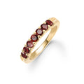 Rosecliff Luxe Garnet Stackable Ring in 14k Gold (January)