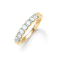 Rosecliff Luxe Aquamarine Stackable Ring in 14k Gold (March)