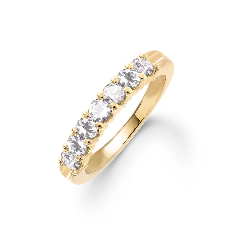 Rosecliff Luxe White Topaz Stackable Ring in 14k Gold (April)