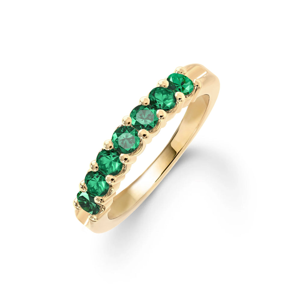 Rosecliff Luxe Emerald Stackable Ring in 14k Gold (May)